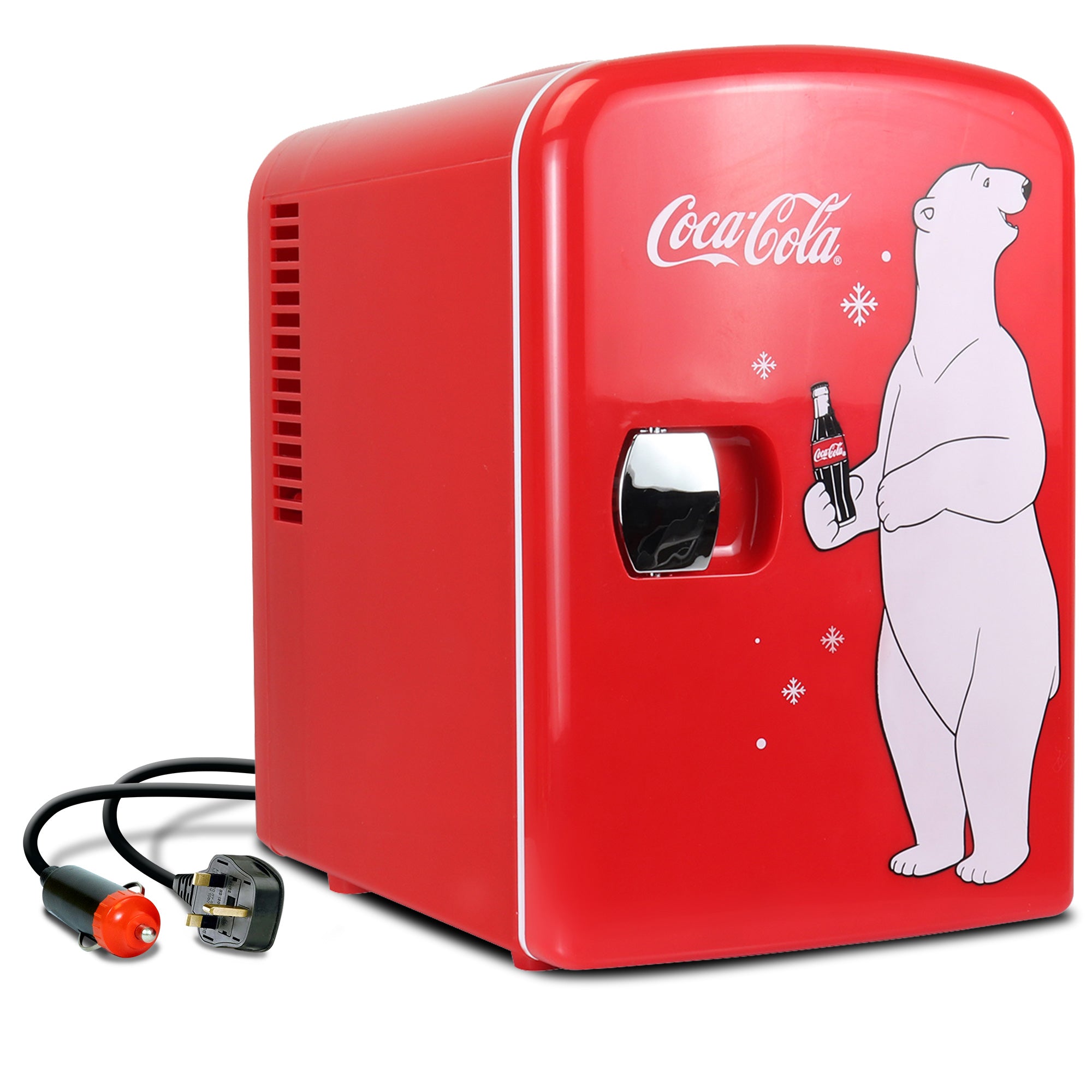 Coke Portable Mini Fridge 6 Can Mini Cooler 120V/12V DC Home Car Coca Cola